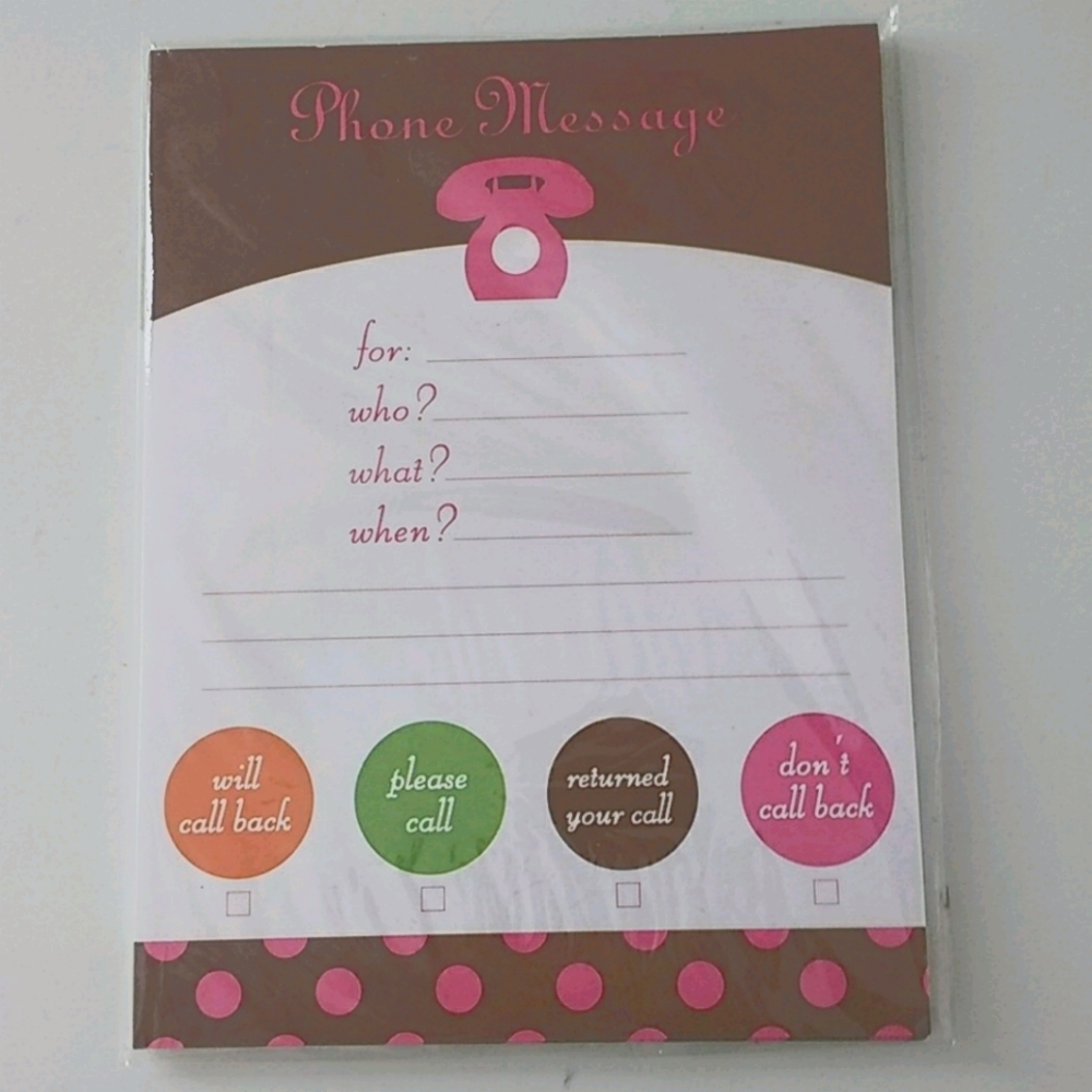 4/15.00 Telephone Message Pad